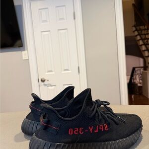 Yeezy Black and Red Sneakers